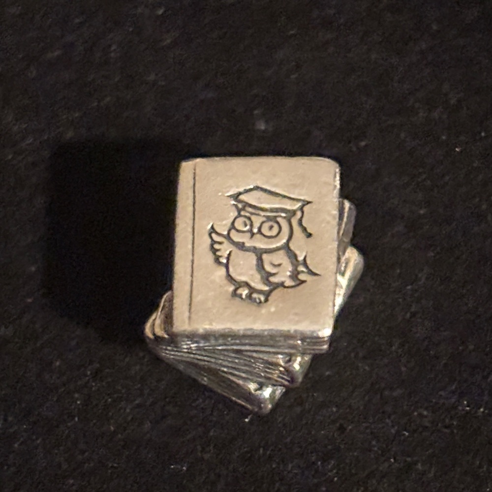 Pandora Silver Owl Books Charm *DISCONTINUED*